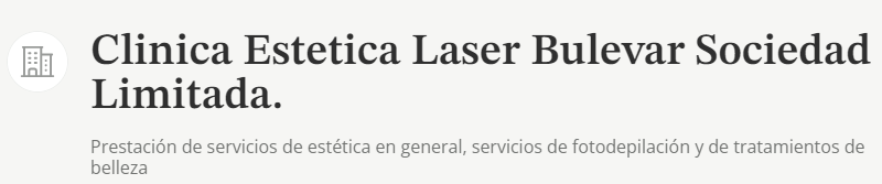 CLINICA ESTETICA LASER BULEVAR SOCIEDAD LIMITADA.